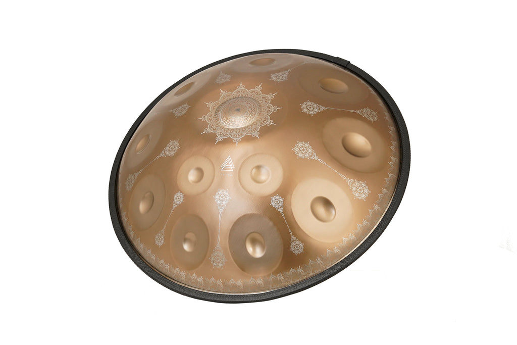 Tetra Handpan | D Kurd | 12 Notes | Gold Mandala| 440 Hz